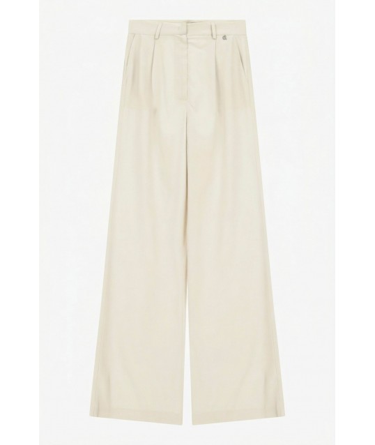 Pantalon taille haute à jambes larges et fléchettes Dixie