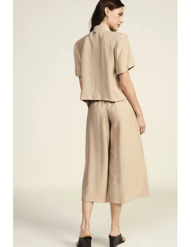 Cropped Palace Trousers With Darts And Pockets Dixie