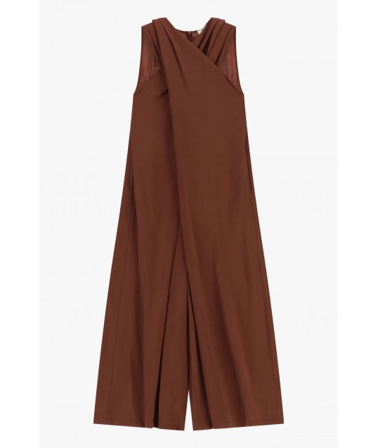 Long Sleeveless Dress With Wide Front Panel Dixie