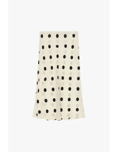 Jupe midi à pois évasée Dixie