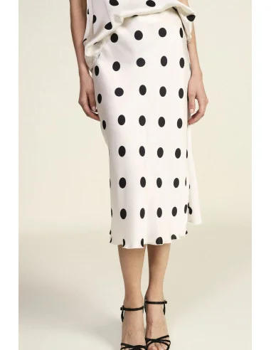 Polka-Dot A-Line Midi Skirt Dixie