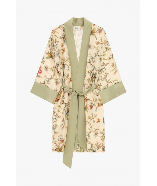 Manteau fantaisie floral léger avec ceinture Dixie