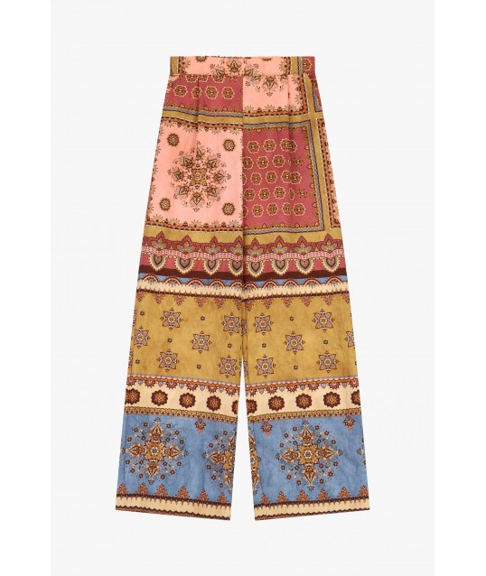 Pantalon large Dixie Palace à imprimé patchwork