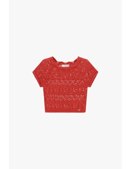 Short Cut-Out Top with Short Sleeves Please