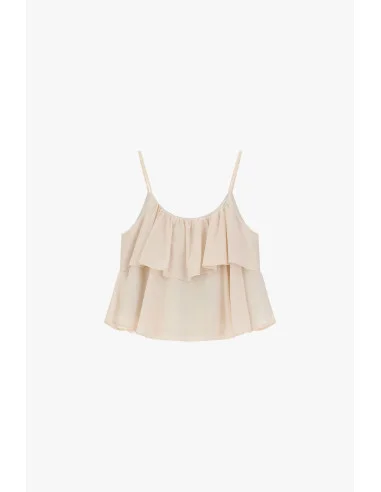 Top with Thin Straps and Double Ruffle Please
