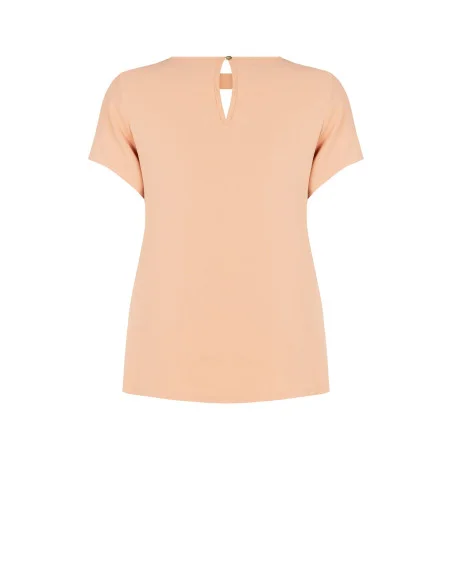 Blusa Fluida Curvy In Raso Opaco Con Cut-Out Rinascimento Curvy