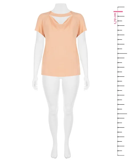 Curvy Fluid Matte Satin Blouse with Cut-Out Rinascimento Curvy
