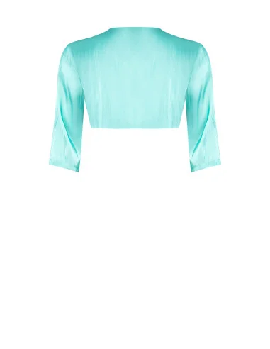 Bolero Coprispalle In Raso Con Fiore E Strass Rinascimento Curvy