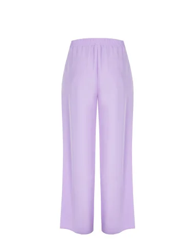Curvy Palazzo Trousers In Technical Fabric With Elasticated Waistband Rinascimento Curvy