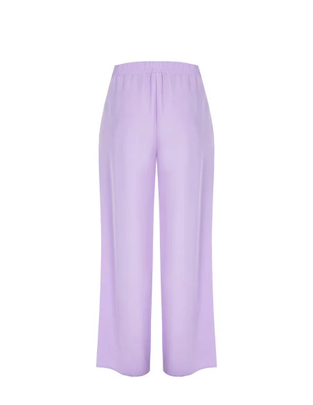Curvy Palazzo Trousers In Technical Fabric With Elasticated Waistband Rinascimento Curvy