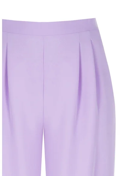 Pantalon palazzo curvy en tissu technique avec élastique Rinascimento Curvy