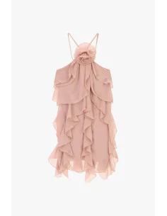 Robe courte à volants et fines bretelles Dixie