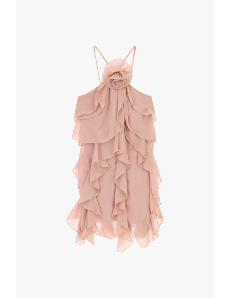 Robe courte à volants et fines bretelles Dixie