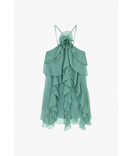 Short Dress With Ruffles And Thin Straps Dixie