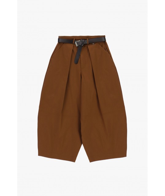 Pantaloni Palazzo Cropped Con Cintura E Pince Dixie