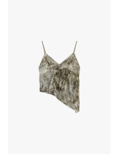 Sequined Top With Asymmetrical Neckline Dixie