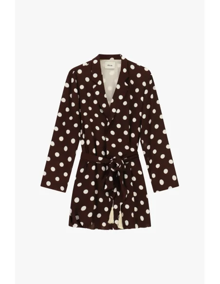 Manteau léger à pois avec ceinture Dixie