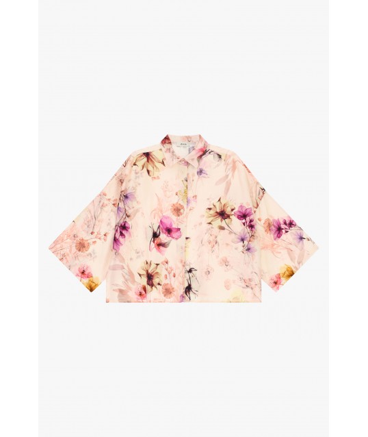 Chemise large à manches trois-quarts et imprimé floral Dixie