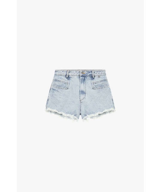 Short taille haute à ourlet effiloché Dixie