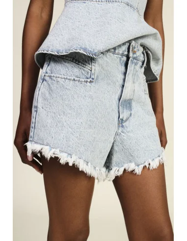 Shorts Vita Alta Con Orlo Sfrangiato Dixie