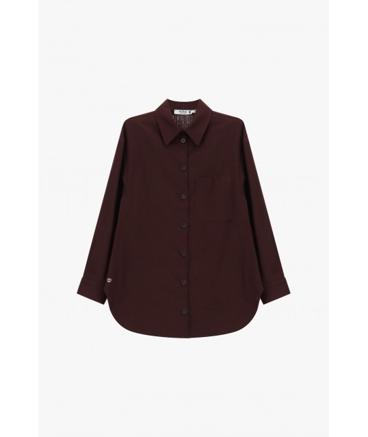 Camicia Regular-Fit Taschino Frontale E Maniche Lunghe Please