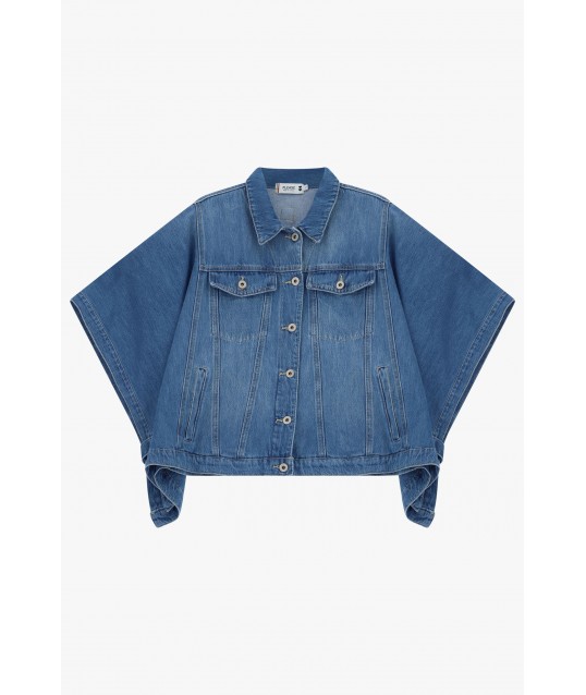 Veste oversize en denim à manches larges Please