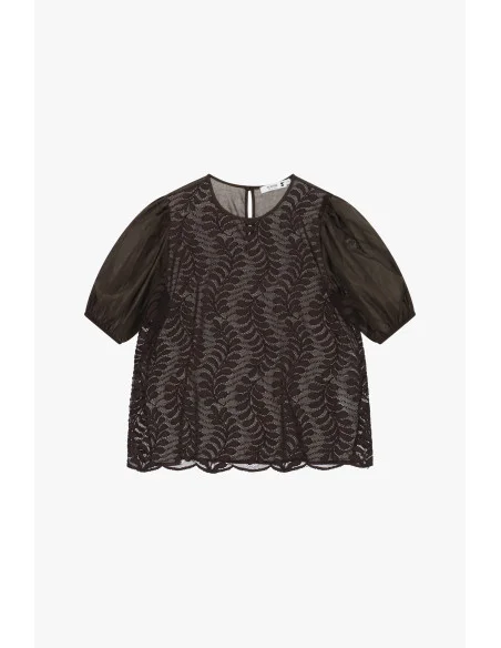 Lace Blouse with Sheer Bell Sleeves Please