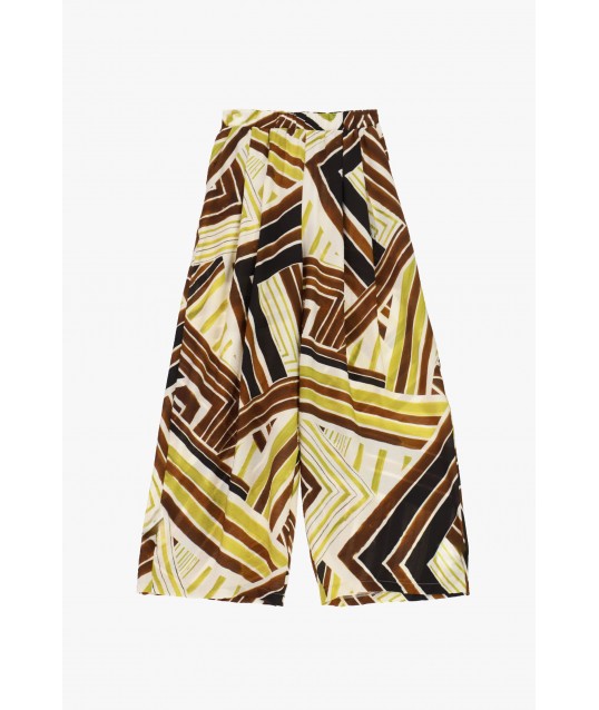Pantalon large plissé à motif géométrique Palace Please