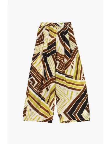 Pantalon palazzo large à motif géométrique Please