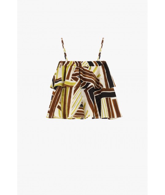 Top With Thin Straps And Geometric Pattern Please