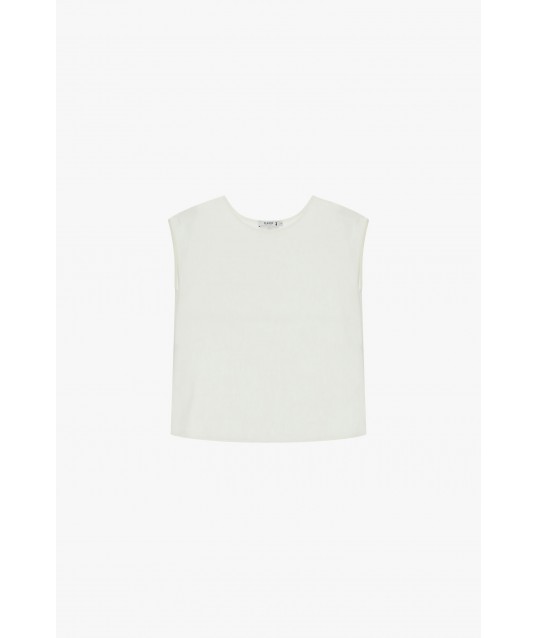 Boxy Fit Top With Dropped Shoulders Crew Neck Please