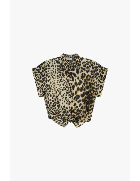Dixie Front Knot Animal Fantasy Short Sleeve Shirt