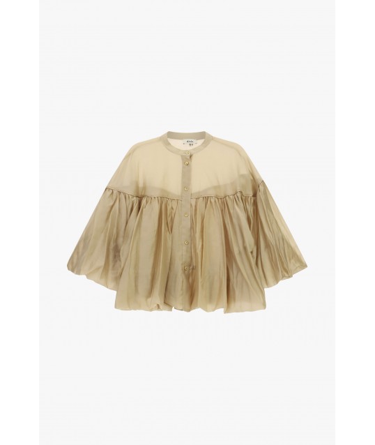 Wide Shirt With Batwing Sleeves And Round Neck Dixie