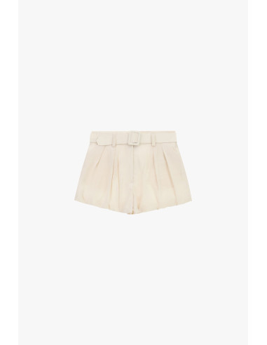 Hot Pants Shorts With Pleats And Coordinating Belt Dixie