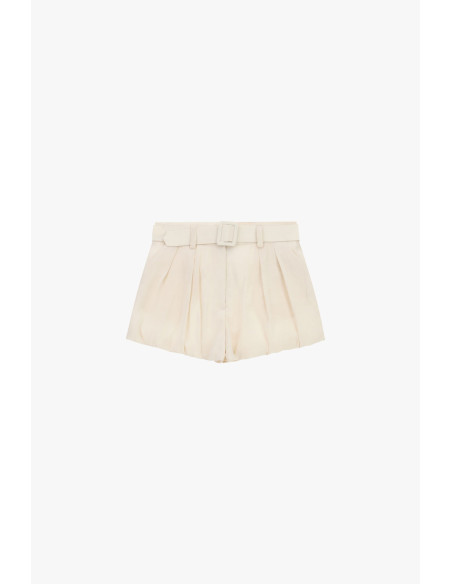 Hot Pants Shorts With Pleats And Coordinating Belt Dixie