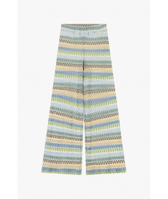Pantalon de palace à rayures ondulées Dixie