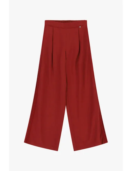 Trousers Palazzo Vita Alta Con Inserti Traforati Dixie