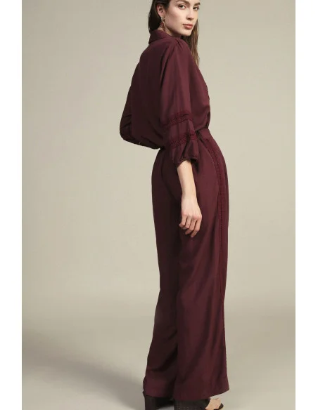 Trousers Palazzo Vita Alta Con Inserti Traforati Dixie