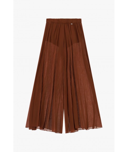Pantalon palazzo à jambe large Dixie avec taille élastiquée