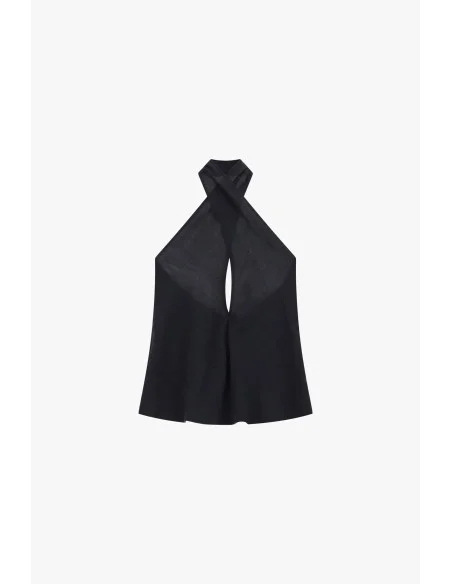 Top sans manches croisé avec encolure dos nu Dixie
