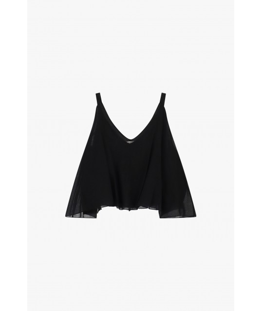Top large avec bretelles et ourlet asymétrique Dixie