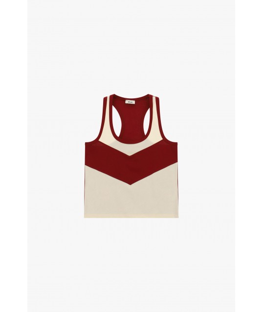 Sleeveless Top With V-Front Insert Dixie