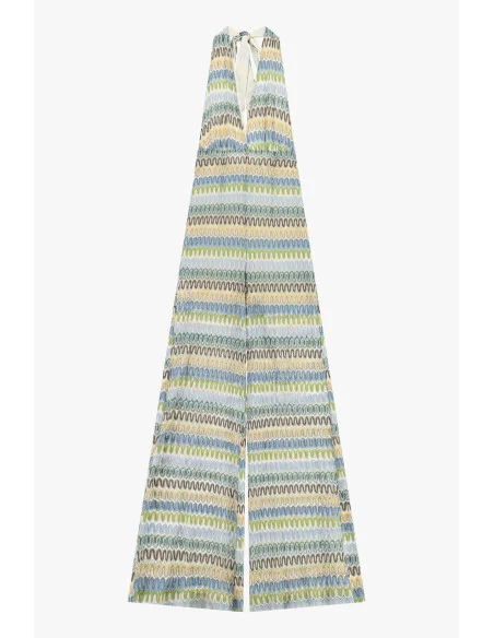 Jumpsuit Deep Neckline Zigzag Pattern And Bare Back Dixie