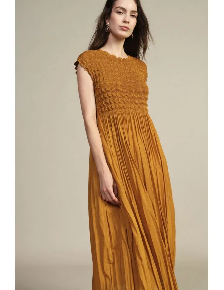 Dress with Neckline and Ruched Detail Dixie