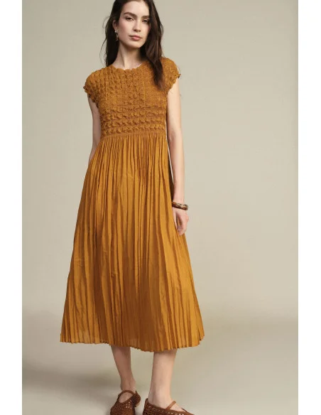Robe avec décolleté et détail froncé Dixie