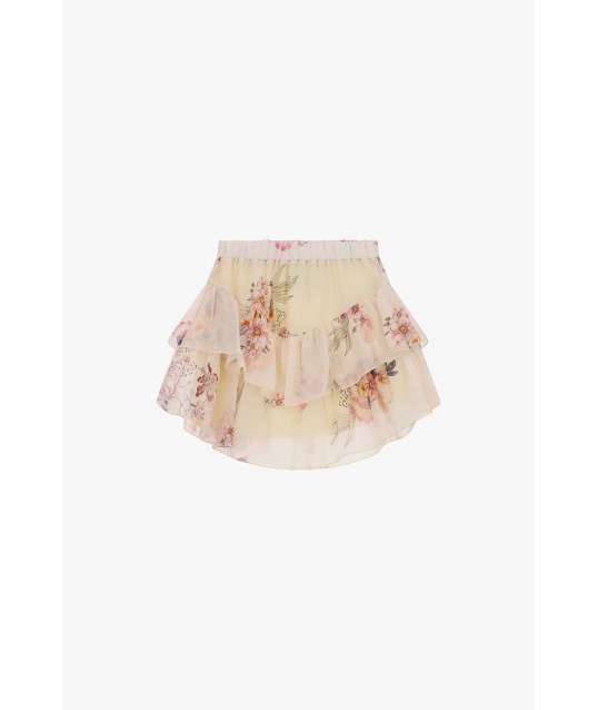 Gonna Corta A Balze Con Stampa Floreale Dixie