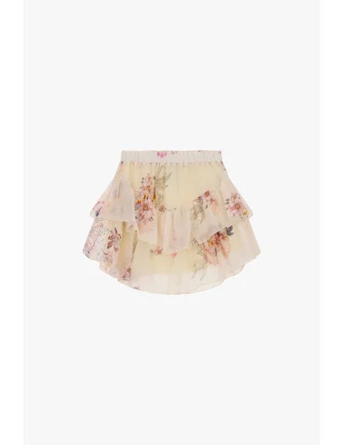 Gonna Corta A Balze Con Stampa Floreale Dixie