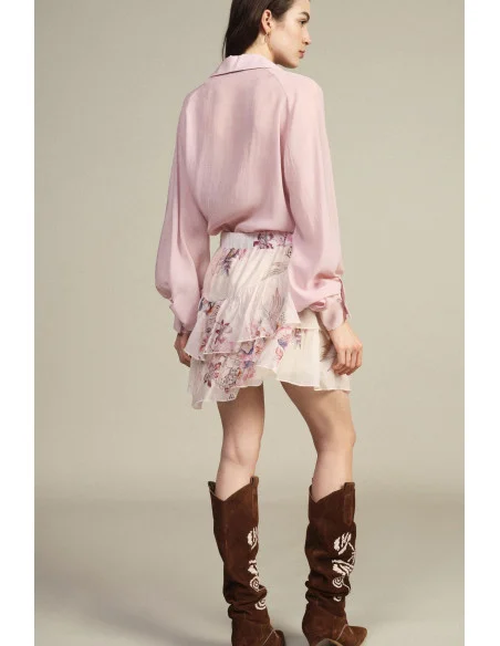 Gonna Corta A Balze Con Stampa Floreale Dixie