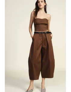 Cropped Palace Trousers With Belt And Dixie Darts
