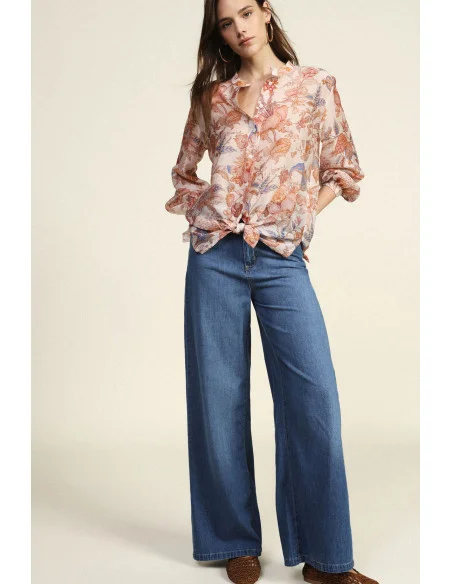 Dixie Five Pocket Wide Leg Jeans